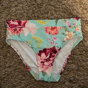 Floral High-Waist Bikini Bottom